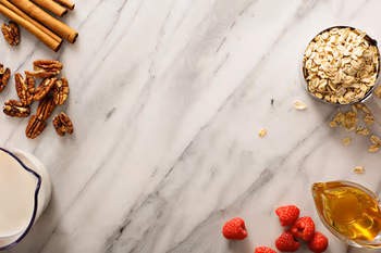 Beispiel einer Marmorstrukturierung mit Küchenutensilien