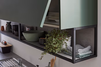 Betonlook und Schwarzstahl in Kombination