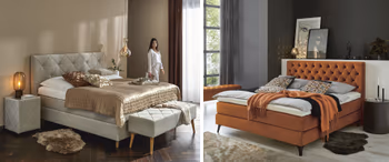 Nachttische sind praktische Ablageplätze neben dem Bett.