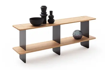 Freisteller von Sideboard OLAI von RAUM.FREUNDE aus schwarzem Metall und Eiche