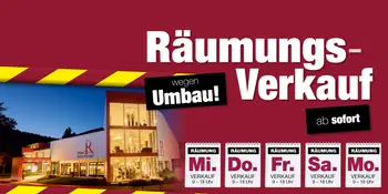 Räumungsverkauf wegen Umbau