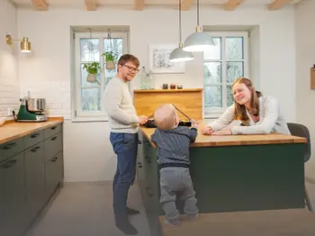 Familie Meseke in ihrer Küche