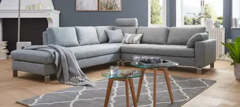 WOLKENWEICH Eckgarnitur Sirio graublau