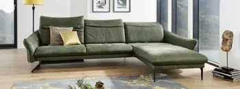 himolla Ledergarnitur in grün