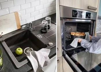 Geschirrspüler und Spülbecken mit Armaturen sollten in der Nähe des Wasseranschlusses angebracht werden.