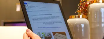 Newsletter auf Tablet