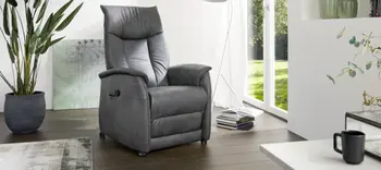 grauer Ledersessel von himolla