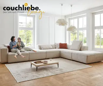 CouchliebeLounge, trendige Stoffe, Sitztiefenverstellung