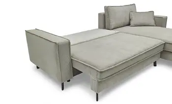 Hellgraues Sofa mit Schlaffunktion