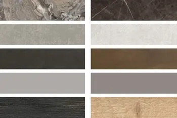 Übersicht unterschiedliche Dekore von Holz bis Marmor