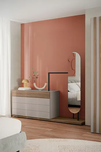 Die passende Kommode mit Spiegel bietet extra viel Stauraum und ist eine kleine Bühne für stimmungsvolle Deko.