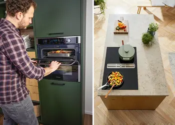 Backofen und Herd sorgen für die Erhitzung der Speisen in der Küche.