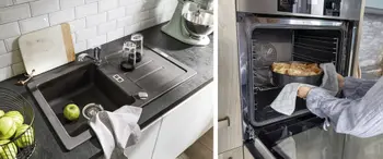 Geschirrspüler und Spülbecken mit Armaturen sollten in der Nähe des Wasseranschlusses angebracht werden.