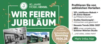 Wir feiern Jubiläum - Profitieren Sie von zahlreichen Vorteilen - Mehr Infos hier