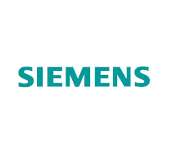 Türkises Siemens Logo auf weißem Hintergrund als Markenzeichen für innovative Haushaltsgeräte und Küchenlösungen