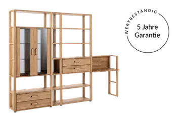 Wohnwand aus Holz mit Garantie Verlinkung
