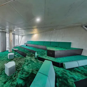 Sitzlandschaft, gepolstert in grün