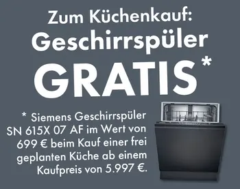 Zum Küchenkauf - Geschirrspüler gratis*