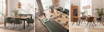 Modernes Esszimmer in verschiedenen Ansichten