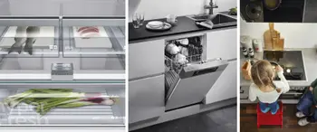 Elektrogeräte lassen sich perfekt in die Küchenzeile anpassen.