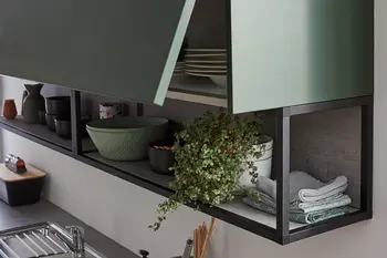 Betonlook und Schwarzstahl in Kombination