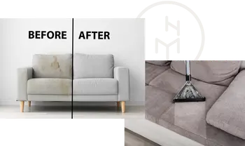 Flecken auf der Couch vorher nachher
