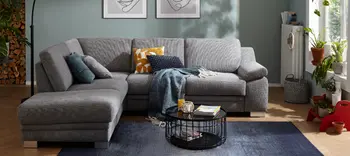 Graue Eckgarnitur von Global Wohnen