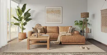 Ledersofa Balok von Natura Home in Cognac als Ecksofa