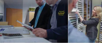 Einrichtungsberater beraten Kunden