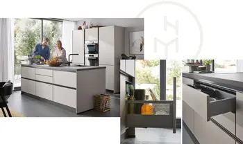 In der Kücheninsel finden Sie zusätzlichen Stauraum für Ihre Küchenutensilien.