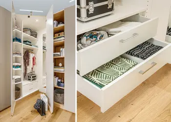 Struktur ist alles. Das gut organisierte Innenleben des Kleiderschranks schafft Stauraum im Jugendzimmer.