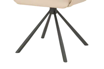 Stativgestell eines Esszimmerstuhls in schwarzem Metall.