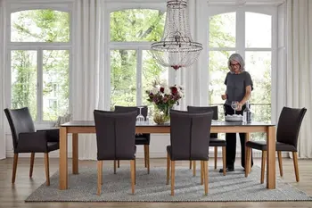 Mehrere Dunkelbraune Lederstühle mit und ohne Armlehne 