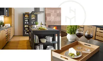 Küche im Landhausstil mit vielen Schubfächern