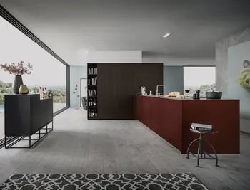 Inselkueche in moderner Loftwohnung.