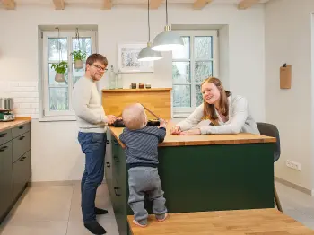 Familie Meseke in ihrer Familienküche