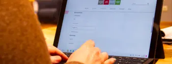 Kontaktformular am Tablet