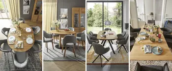 Verschiedene Designs für Esstische