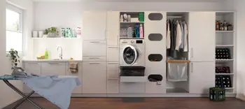 Hauswirtschaftsraum als Zeile mit Hochschränken