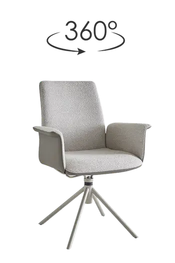 Armlehnstuhl Global Wohnen Sedana mit 360 Grad Drehfunktion.