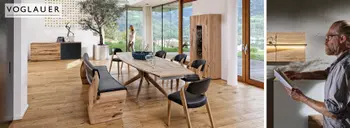 Voglauer Esszimmer aus Massivholz mit Esstisch, Bank und Stühlen – natürliche Wohnkultur bei Himmlisch Wohnen