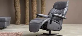 dunkelgrauer Ledersessel von himolla